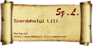Szerdahelyi Lili névjegykártya
